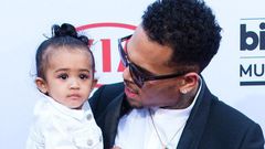Chris Brown and daughter Royalty at 2015 BBMA
