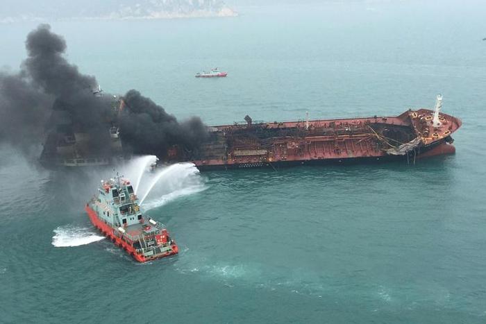 The oil tanker was about to be refuelled when the accident occured