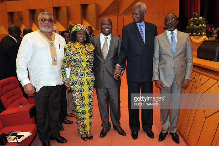 Rawlings with Laurent Gbagbo