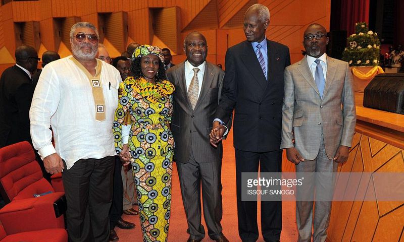 Rawlings with Laurent Gbagbo