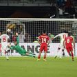 Late show: United Arab Emirates' Ahmed Khalil scores from the penalty spot