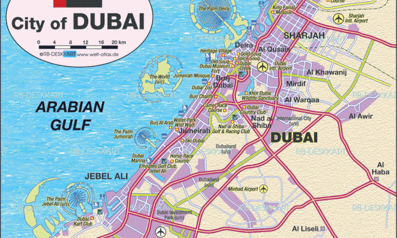Map of Dubai