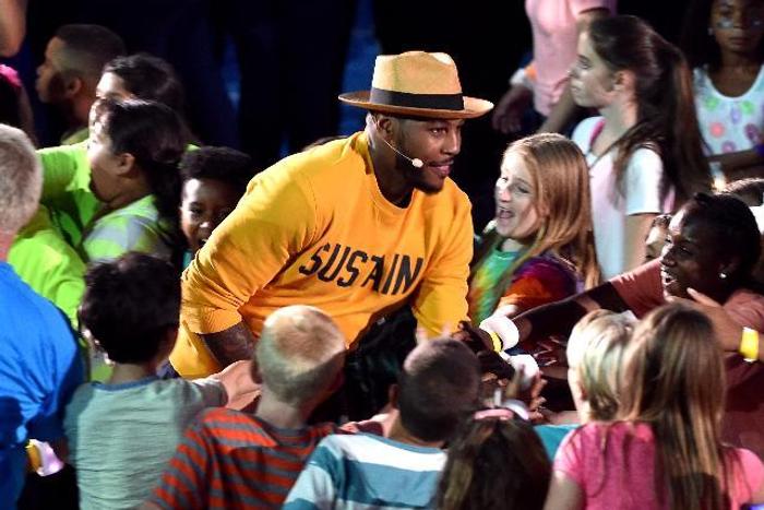 Carmelo Anthony at the Nickelodeon Kids Choice Sports Awards 2015