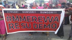 Elderly men and women in Kumasi demonstrate over dumsor