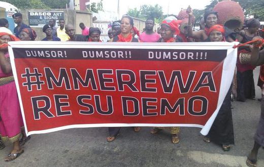 Elderly men and women in Kumasi demonstrate over dumsor
