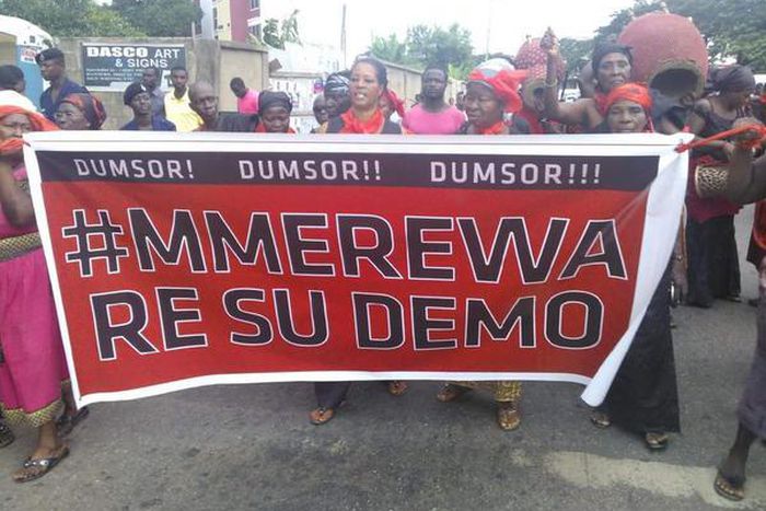 Elderly men and women in Kumasi demonstrate over dumsor