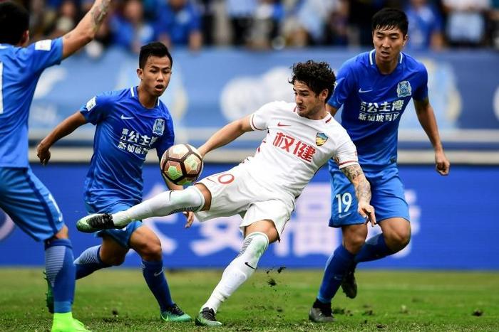Brazil's Alexandre Pato of Tianjin Quanjian is one of many foreign stars who have joined the wealthy Chinese Super League