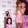 Bad girl RiRi, steps out in pink retro look for the launch of her new perfume line, RiRi by Rihanna, at Macy's, New York