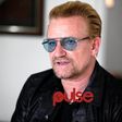Rock star, Bono at ONE campaign press conference.