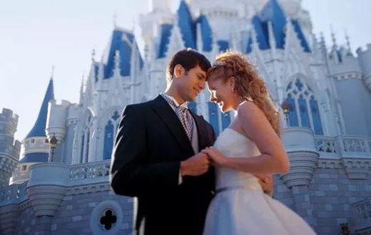 Tom and Danielle at their Disney-inspired wedding