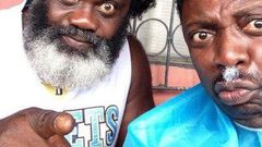 Segun Arinze and Harry B on set of 'Jaja'