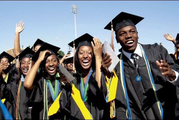 Students at a convocation