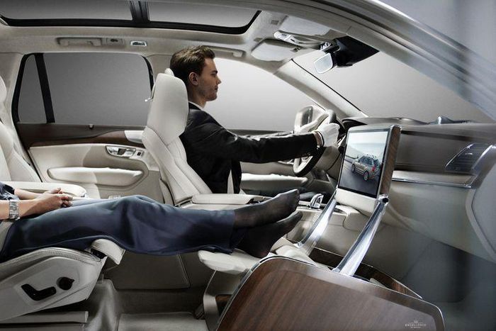 Rear-passenger optimized comfort in a Volvo car.