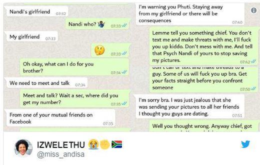 Man furiously confronts ‘rival’ pursuing his girlfriend, ends up hilariously asking him for airtime