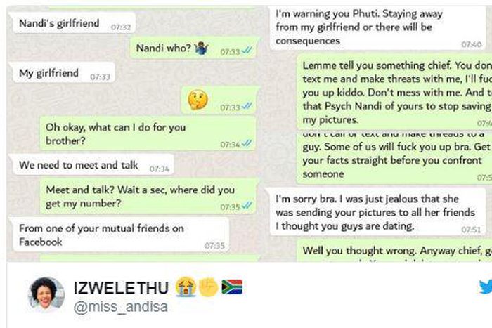 Man furiously confronts ‘rival’ pursuing his girlfriend, ends up hilariously asking him for airtime