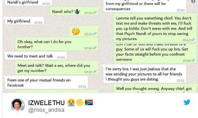 Man furiously confronts ‘rival’ pursuing his girlfriend, ends up hilariously asking him for airtime