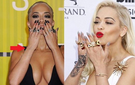 Why did Rita Ora cover up at her massive hand tattoo at the 2015 VMAs?