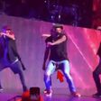 Chris Brown's jeans tore open on stage