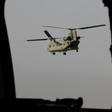 A US Chinook military helicopter flies towards NATO's Resolute Support mission in Kabul last year