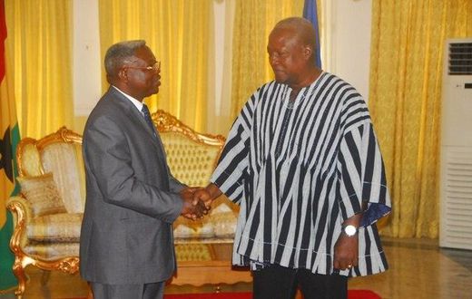 Justice Yaw Apau and President John Mahama