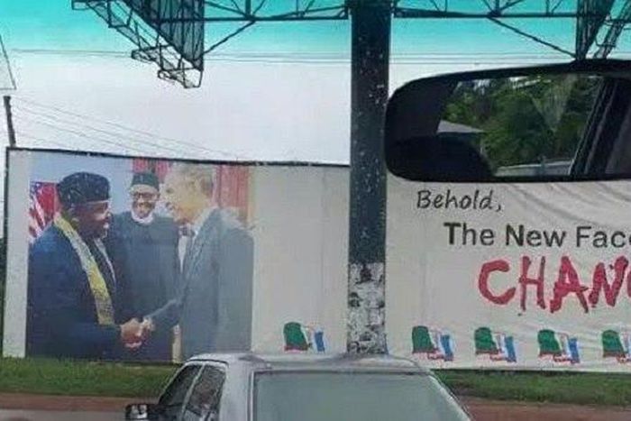 Gov. Rochas Okorocha with Barack Obama shaking hands