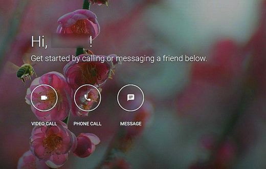Screenshot of Google's new Hangouts website.