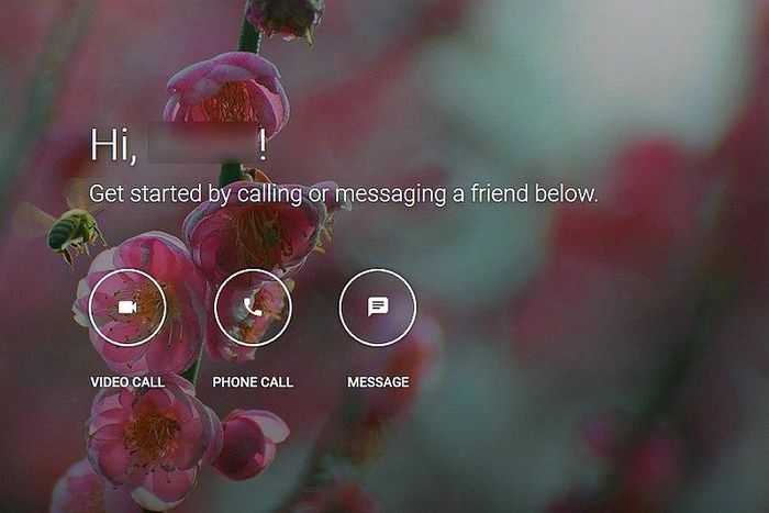 Screenshot of Google's new Hangouts website.