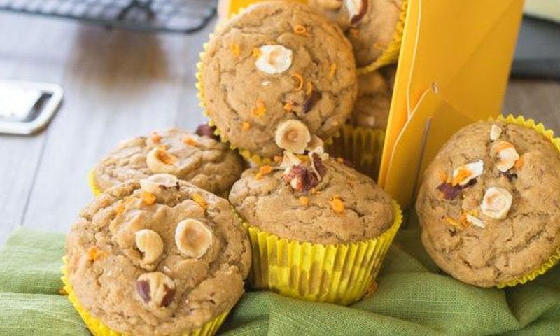 Orange hazelnut muffins