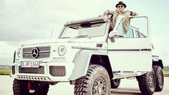 Lewis Hamilton with Mercedes G63 AMG