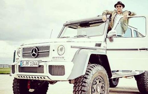 Lewis Hamilton with Mercedes G63 AMG