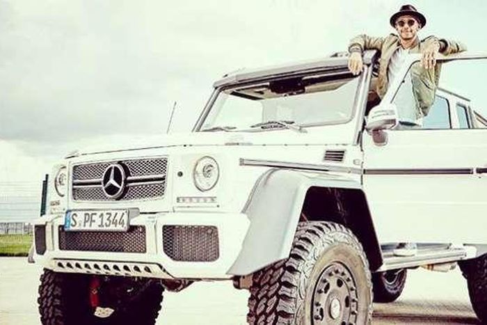 Lewis Hamilton with Mercedes G63 AMG
