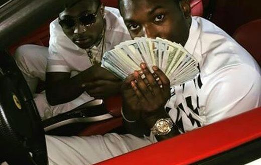 Davido and Meek Mill on set at the video shoot of 'Fans mi'.