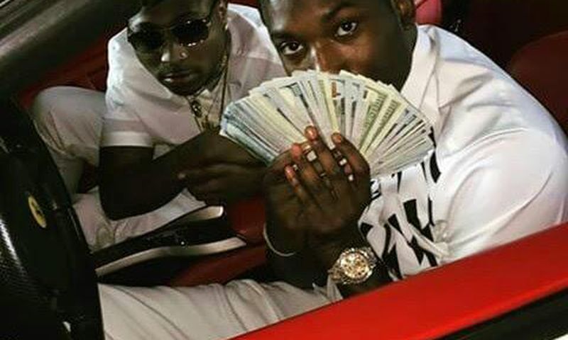 Davido and Meek Mill on set at the video shoot of 'Fans mi'.