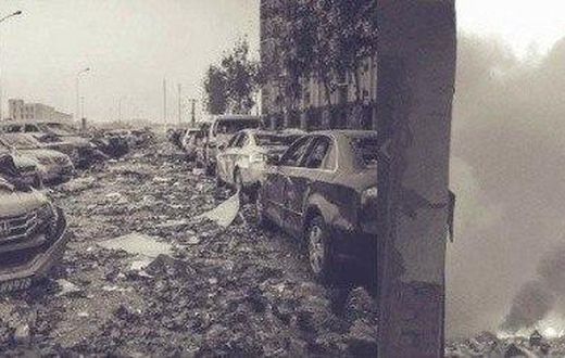 Aftermath of the Tianjin explosion in China
