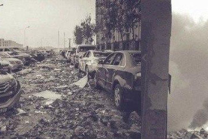 Aftermath of the Tianjin explosion in China