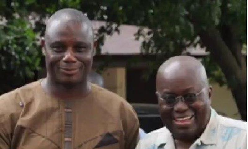 The late Mahama Adams and flagbearer Nana Akufo-Addo