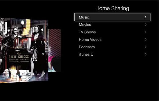 Apple Home Sharing interface.