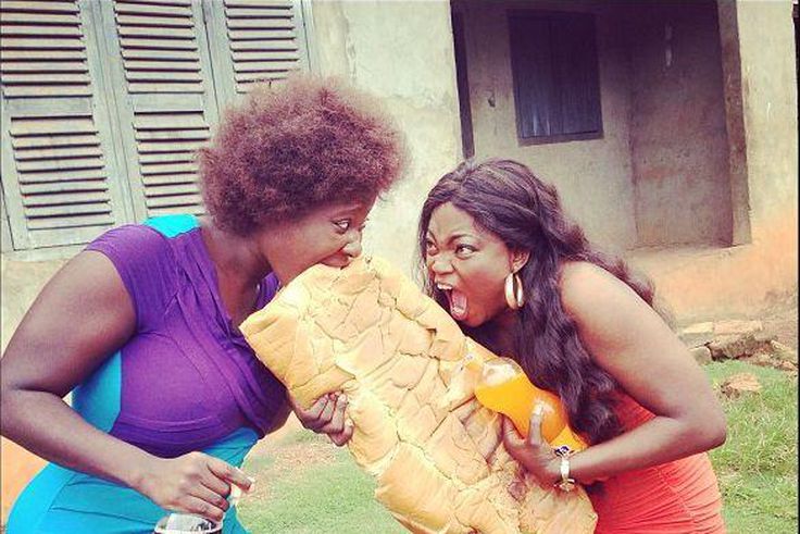 Mercy Johnson and Funke Akindele on set