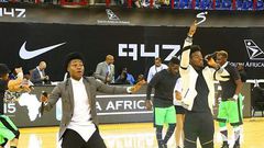Reekado Banks and Korede Bello performing at the NBA Africa Games