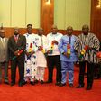 Nana Addo and Dr Mahamudu Bawumia with some ministers