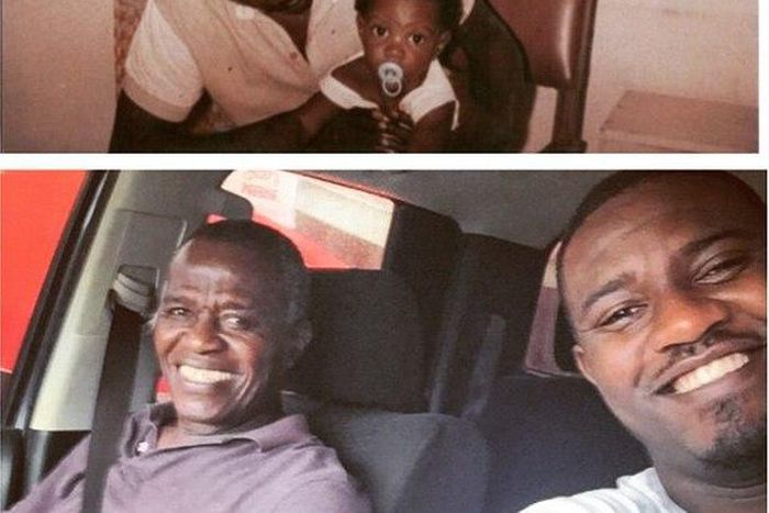 John Dumelo and his dad