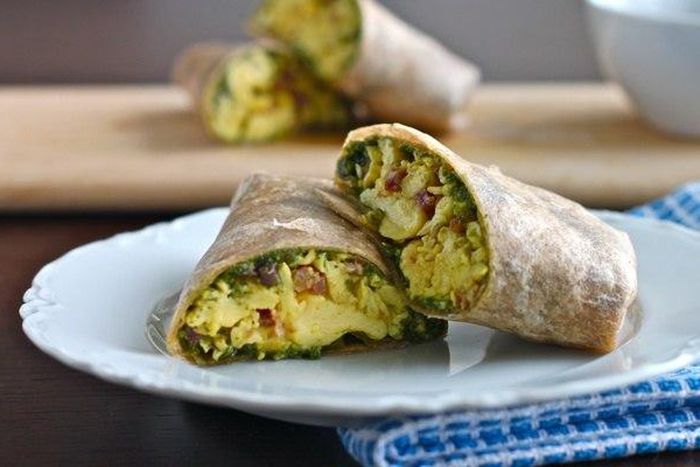 Green Eggs and Ham Breakfast Burrito
