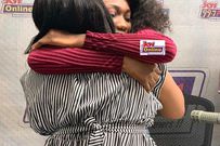 Wendy Shay and MzGee hug