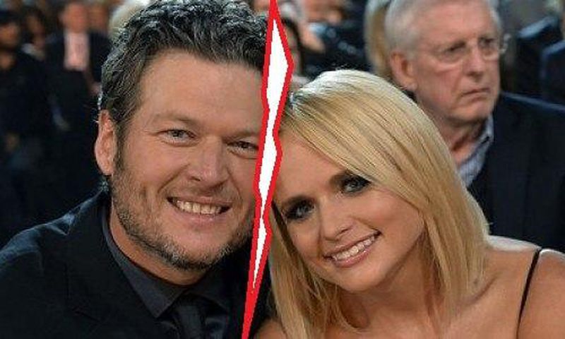 Country music couple, Blake Shelton and Miranda Lambert split