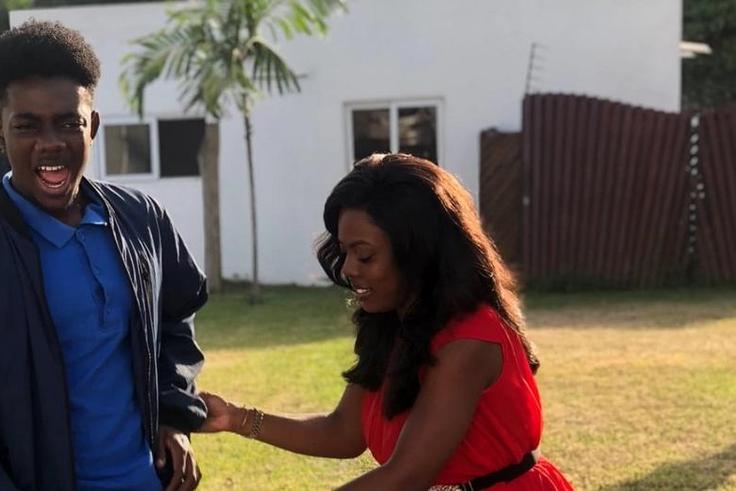 Nana Aba Anamoah and Son