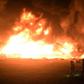 Flames burn at the scene of a massive blaze triggered by a leaky pipeline in Tlahuelilpan, Hidalgo state, on January 18, 2019