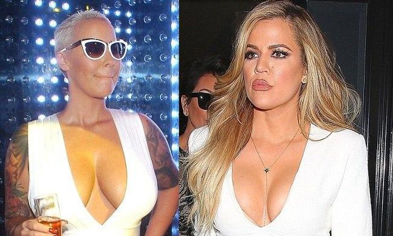 Amber Rose and Khloe Kardashian stun in white