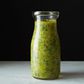 green goddess salad dressing in jar