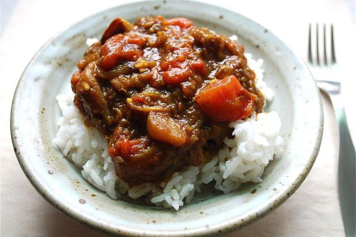 eggplant stew with rice