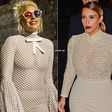 Lady Gaga and Kim Kardashian rock similar see through outfits